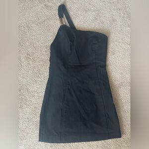 Michael Costello One Shoulder Black Dress